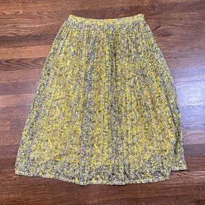 Who What Wear Floral Yellow Skirt